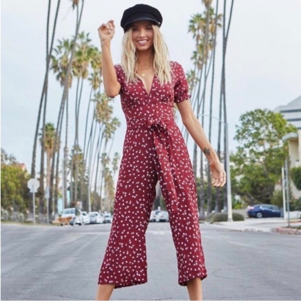 FAITHFUL THE BRAND | Bonnie Jumpsuit in Berry, Size 4